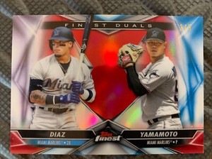 2020 Topps Finest Duals #3 OF /5 ! Isan Diaz  Jordan Yamamoto  FD-6