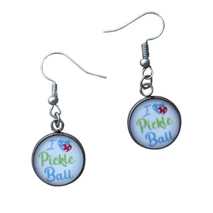 Pendientes de pickleball I Love - Imagen 1 de 4