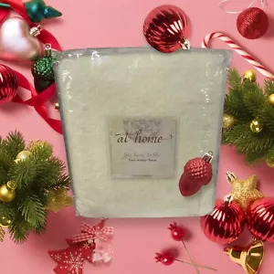 NEW IN PACKAGE SOFT SOURROUNDINGS FAUX MOHAIR THROW IVORY - Picture 1 of 2