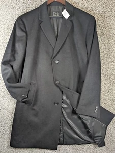 NWT Jos. A Bank Black Wool Overcoat Men Size 48 Long $455 Executive Collection - Picture 1 of 13