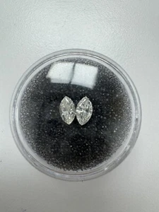 Pair Diamonds | SHAPE - Marquise | SIZE 0.37ct each | COLOR I-J | CLARITY - SI1 - Picture 1 of 9