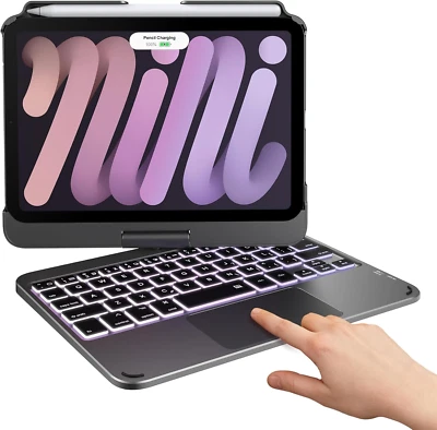 Keyboard Case for Ipad Mini 7 (2024) & Mini 6 (2021) - Wireless Case with Keyboa - Image 1 of 4