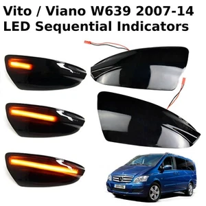 LED Sequential Indicators For Mercedes Vito Viano 07 - 14 Mirror Dynamic Turn - Picture 1 of 7