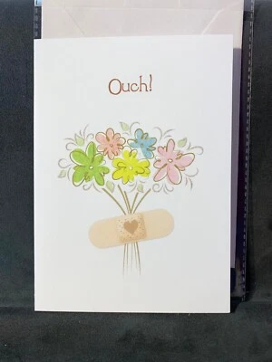 Get Well Soon Greeting BandAid Flowers Ouch - Image 1 of 2