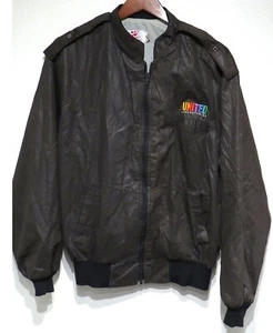 Chaqueta cortavientos de colección UNITED LABORATORIES Café Racer GRANDE años 80 logotipo arco iris UL - Imagen 1 de 9