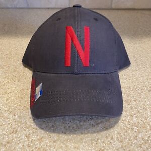 University of Nebraska Cornhuskers Hat Cap Gray Red Adjustable Strap back NCAA