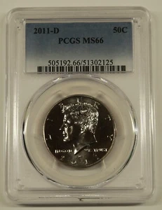 2011 D Kennedy Half Dollar PCGS MS66, Free Shipping - Picture 1 of 4