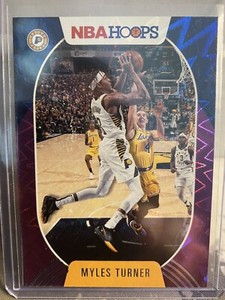 2020-21 Panini NBA Hoops Purple Explosion Parallel #199 Myles Turner
