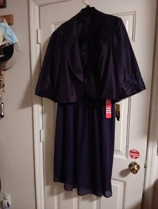 LE BOS DRESS SIZE 18W DARK PURPLE - Picture 1 of 12