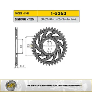 FOR TRIUMPH TROPHY 900 FROM 1993 TO 1998 STEEL REAR SPROCKET 530 - 46 TEETH - Picture 1 of 1