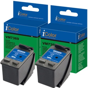 2er-Set recycled Tintenpatronen für HP, C2P05AN, 62XL, black - Bild 1 von 4
