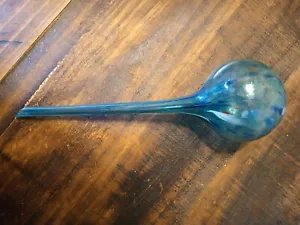 Esfera de riego de vidrio soplado a mano vintage azul brillante - Imagen 1 de 4