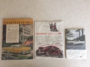 Lot of 3 Vintage Car Ads Cadillac 1965 Ford and Imperial - Picture 1 of 8