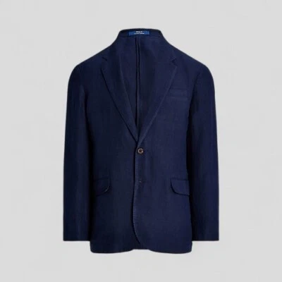 Polo Ralph Lauren Para Hombre L Polo Suave Doble Punto Traje Chaqueta Aviador Azul Marino Foto 1 de 4