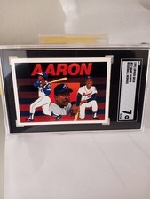 1991 Upper Deck Heroes Hank Aaron Checklist Number Card 27of27 SGC 7