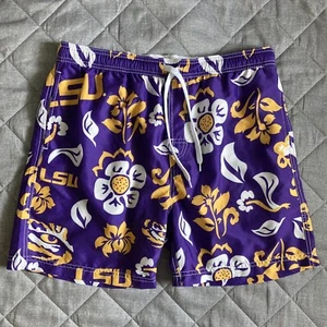 Wes And Willy LSU Tigers Badeshorts Herren XL Slip gefüttert 6” Schrittlänge Louisiana - Bild 1 von 10