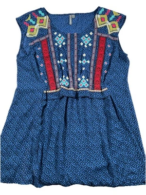 Vestido New Directions para mujer azul marino sin mangas cuello dividido talla grande K31 Foto 1 de 4