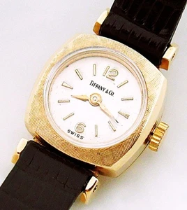 14k Tiffany & Co. by Baume & Mercier Fancy T-Lugs Lady Wristwatch, Great Runner - Picture 1 of 13