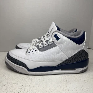 Air Jordan 3 Retro "Midnight Navy" GRÖSSE 9,5 HERREN SKU#CT8532-140. gebraucht 2023 - Bild 1 von 11