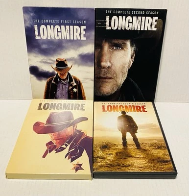 Longmire Complete Season 1-4 DVD Series Set Robert Taylor Very Good Condition - Image 1 of 4