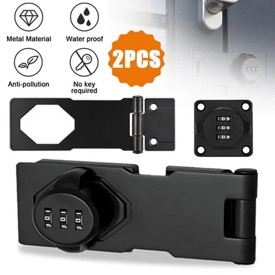 3 Digit Resettable Combination digit Password Lock Bolt Household Door Cabinet - Image 1 of 4