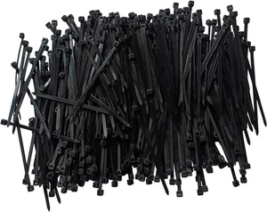 Zip Ties 4 inch 1000 pcs Cable with 18 Pounds 4 1000 pcs, Black  - Picture 1 of 5