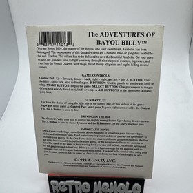 Bayou Billy (NES) Funcoland (Funco) INSERT ONLY - Game Description Card