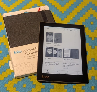 Kobo Aura 6-inch eBook Reader / eReader. Black, 4GB, Model N514. - Image 1 of 4