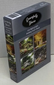 BOX 12 Christian SYMPATHY Greeting Cards, Inspirational Verse & Bible Scripture - Picture 1 of 9