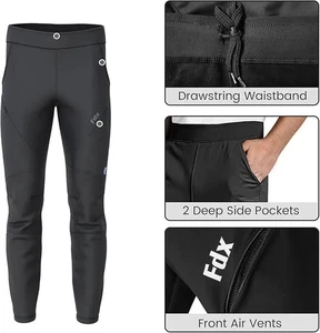 Herren Fahrradhose Männer Thermo Fleece Winter Sportbekleidung Hose Pants UK - Bild 1 von 5