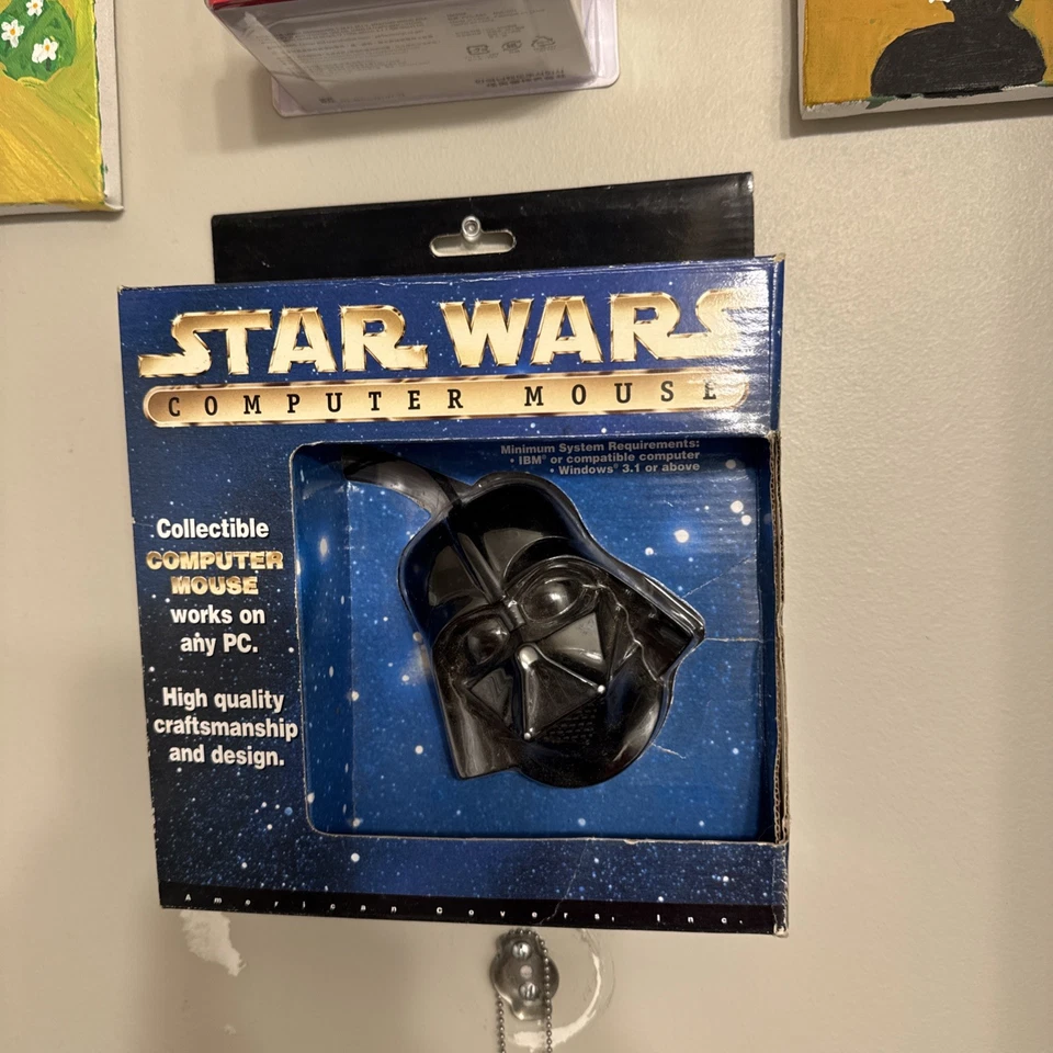 VTG Star Wars Darth Vader Collectible Computer Mouse - Wired Plug & Play - NIP - Image 1 of 1