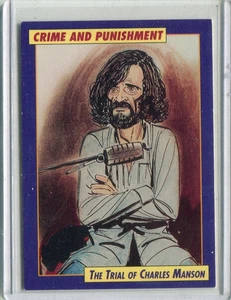 Crime And Punishment Promo Prototype Card True Crime 1992 Charles Manson - Picture 1 of 2