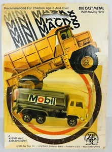 Vintage Zee Toys Diecast Metal Mini Macks Mobil Fuel Truck Toy 1980 Hong Kong - Picture 1 of 6