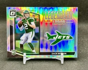 Zach Wilson 2021 Optic Legendary Logos Silver Holo Rookie Karte Nr. LL-15 Jets🔥 - Bild 1 von 2