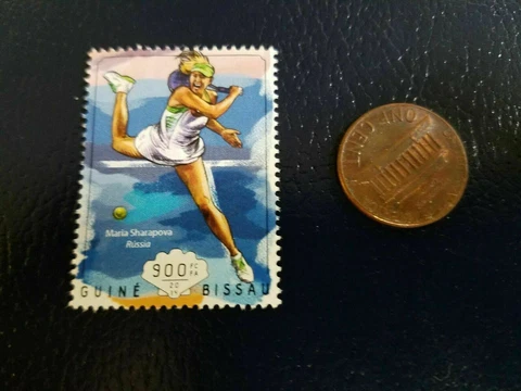 Maria Sharapova USA USTA Tennis 2014 Guine Bissau Perforated Stamp Cover