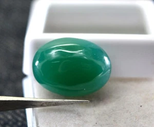 Piedra preciosa cabujón ovalado esmeralda de Zambia natural sin tratar certificada de 9,70 quilates E2794 - Imagen 1 de 8