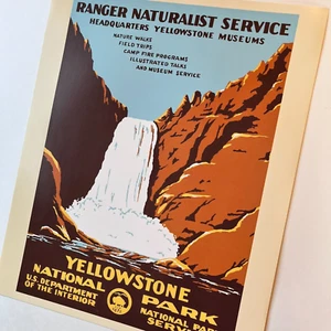 WPA Yellowstone National Park Print Museum Camp Nature Retro 10"x15" Travel NPS - Picture 1 of 8