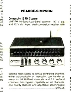 Vintage Pearce-simpson Gladding Comanche 16 Crystal Control Vhf Reciever/scanner - Zdjęcie 1 z 10