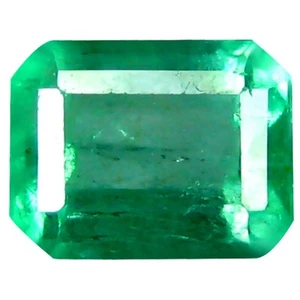 0.95 ct Natural Not-Heated Octagon-cut Neon Green VS Emerald (Columbia) - Picture 1 of 3
