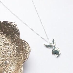 Sterling Silver Playboy Bunny Necklace
