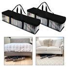 DVD Storage Bag Zipper Tidy Media Case For Movies With Handles Protective