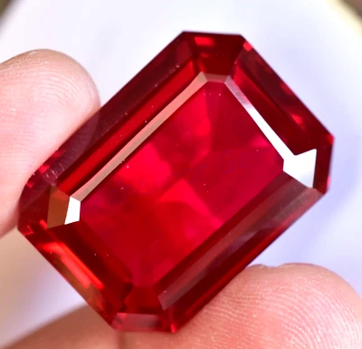 66.30 Ct Natural Blood Red Mozambique Ruby Emerald CERTIFIED Loose Gemstone - Image 1 of 4