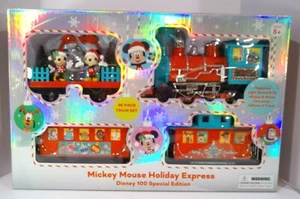 Disney 100 Edición Especial Mickey Mouse Holiday Express 36 Piezas Tren de Navidad - Imagen 1 de 6