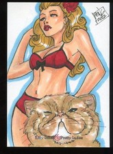2012 5finity Kitty Ditties & Pretty Ladies Sketch Card - PENELOPE "PENG" GAYLORD