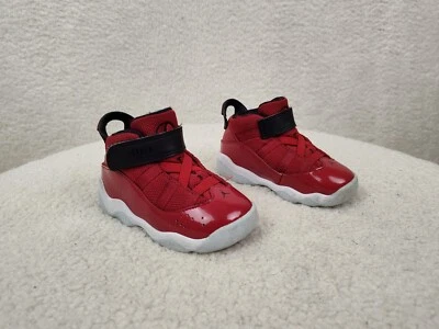Nike Air Jordan 6 Toddler Boys Sneakers 7C Red Patent Leather Lace Up Shoes - Image 1 of 4