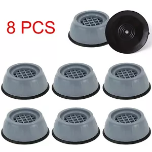 8 PCS Anti Vibration Washing Machine Support Anti-Slip Rubber Feet Base Pads Mat - Picture 1 of 8