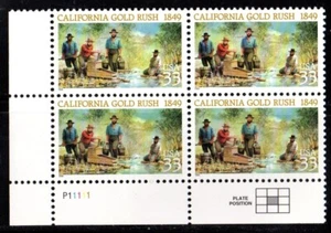 Briefmarken USA: 1999 POSTFRISCH Pl# Blk of 4 of the 33c California Gold Rush, #3316 - Bild 1 von 1