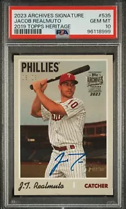 2023 Archives Signature J.T. Realmuto /25 PSA 10 - Picture 1 of 2