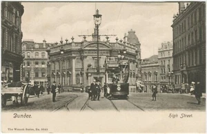 HIGH STREET, DUNDEE, TRAM - Angus Postcard Wrench Series - Picture 1 of 2