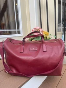KATE SPADE Remington Place Filipa Mahogany Pebbled Leather DUFFEL  (pu1300 - Picture 1 of 9